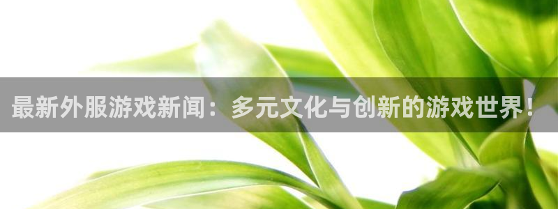 优贝娱乐平台注册：最新外服游戏新闻：多元文化与创新的游戏世界